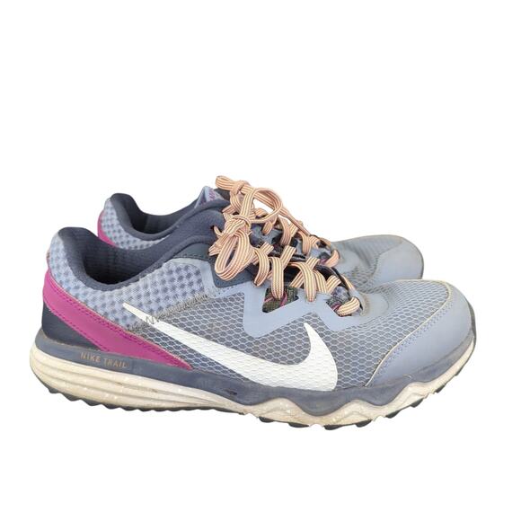 Nike Juniper Trail Running Shoes CW3809 Women's Size 8.5 Blue‎ Purple - Picture 1 of 8
